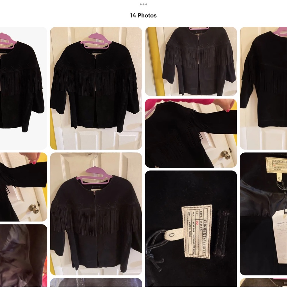 New Current Elliot Junie Suede Fringe Jacket size 0